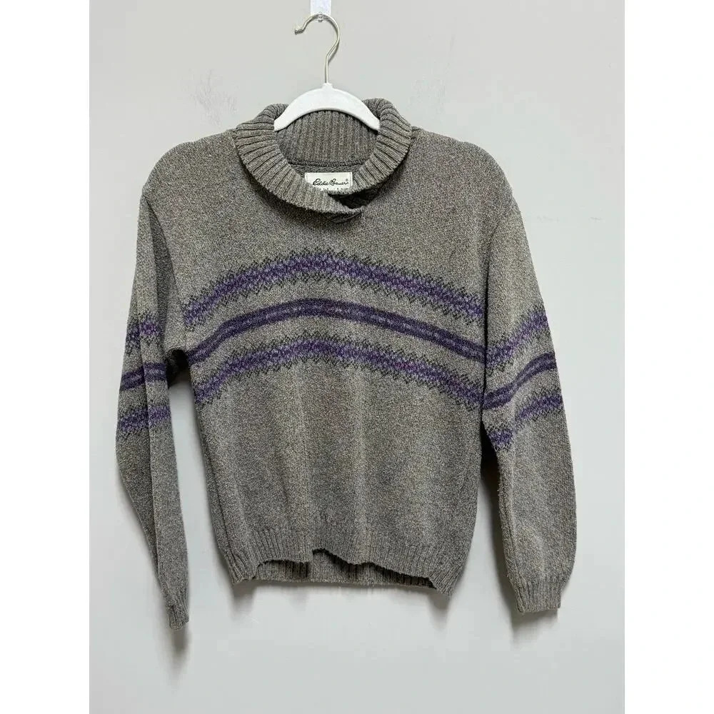 Eddie Bauer VTG 90s Fair Isle Sweater Women’s Size Medium USA Made